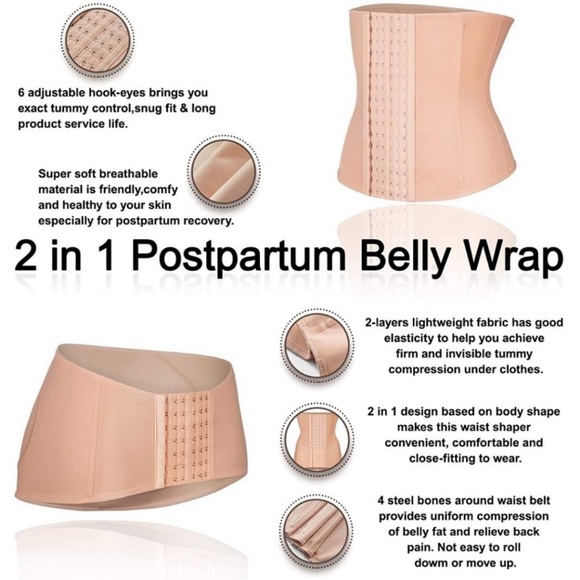 2 in 1 Postpartum Belly Wrap Girdle Belt - Picture 2 of 8